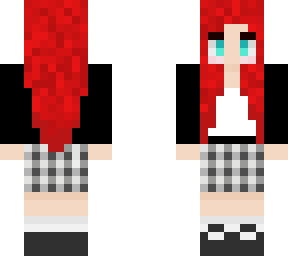 red head school girl (first time skin)