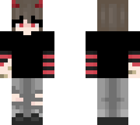skull w horns + bandaids