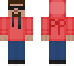steve 2.0 but red hoodie