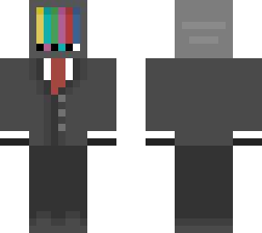 tv head in a suit