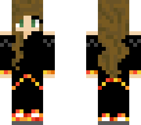 brown hair, lava outfit girl