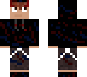 devil horn, blue and red dude