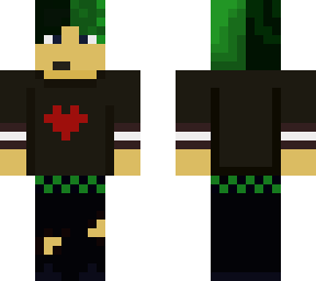 emo green and black boy