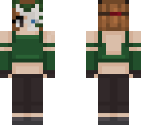 forest girl with wolf mas;