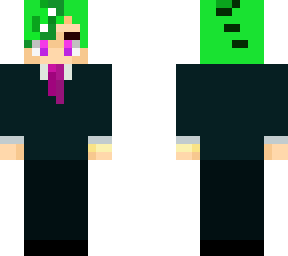green octling with suit