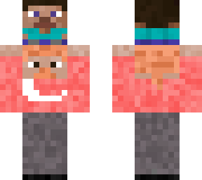 jeb carrying steve (i edited someone skin its not totally mine)