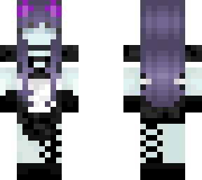 my ghost skin in a maid dress (and cat ears)