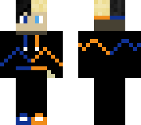 orange and blue skin