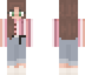 pink vertical striped shirt