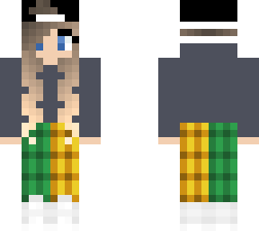 plaid color block pants