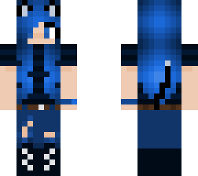 blue cat girl