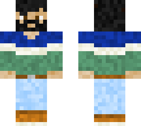 blue green striped shirt