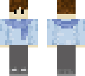 blue scarf sweater