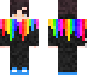 boy with rainbow drip sweatshirt