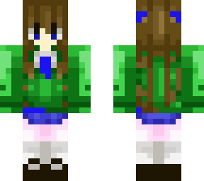 cute girl with green hoodie