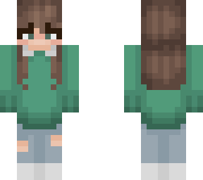 deep mint sweater girl