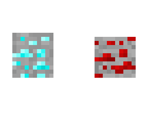 diamond and red stone ore