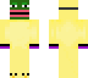 duck with pepe mask