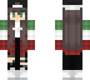 girl  green, white and red