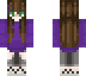 girl with purpled hoodie