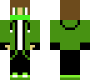 green hoodie