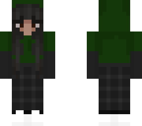 green hoodie girl