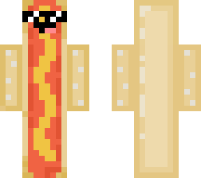 hot dog drip with sunglasses