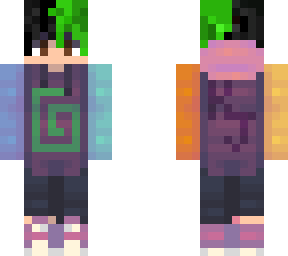 karl jacob sweater with green/black hair