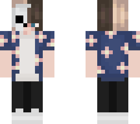 Half Skull Girl Minecraft Skins