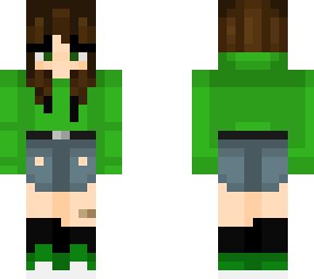 older green hoodie