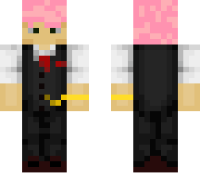 pink hair suit guy