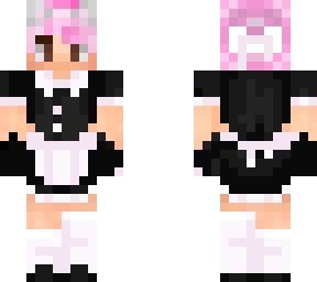 pink haired maid
