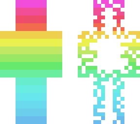 rainbow paint white version textured