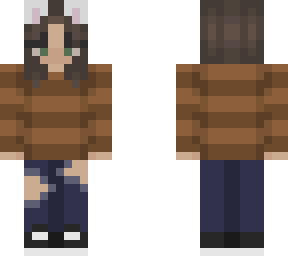 striped sweater with cat ears