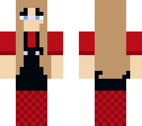 black and red overalls
