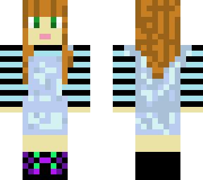 casual girl skin with overalls