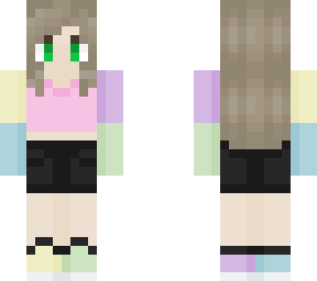 color block with black shorts