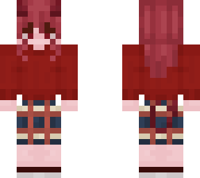 demon girl with a flanel skirt