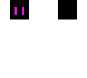 floating head with pink eyes