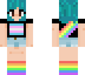 girl short blue hair lgbtq+