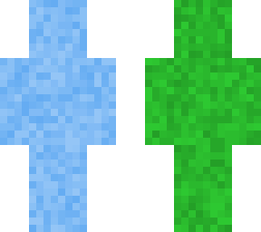 half blue half green