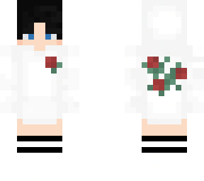 white rose hoodie femboy