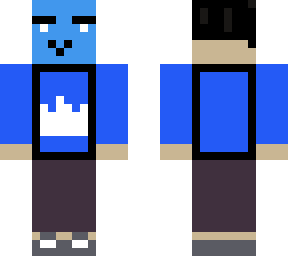 blue happy masked man