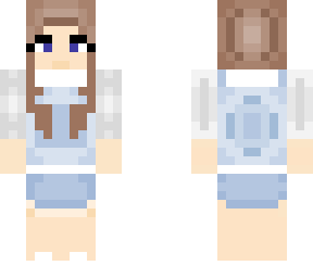 blue jumper brown hair girl.