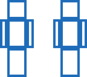 blue outline