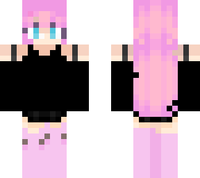 girl wearing pink and black outfit