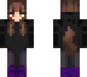 girl with black hoodie
