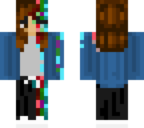 me -_- with a blue sweater