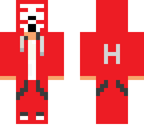 piglin under the hacker skin (red)