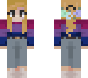 pink purple blue sweater and flower crown